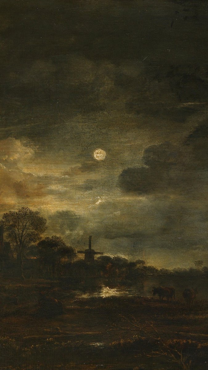 Landscape by Moonlight by Aert van der Neer